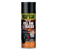 U-POL Raptor Spray Pintura Chasis Y Barras Antivuelco Negro Brillante 120ºc 400 Ml