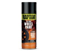 U-POL Raptor Wheel Paint Pintura para llantas, bote de pintura en aerosol de 1 K, resistente al calor hasta 120 °C, protección contra golpes, calor, golpes de piedras, polvo de freno y corrosión