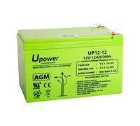 U-Power - Batería Plomo Recargable AGM Sellada 12V 12Ah - Uso General como Alarmas, UPS/SAI, Seguridad, Juguetes, Etc - Terminal Faston F2 6.3mm