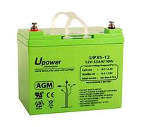 U-Power Batería AGM 12V 35Ah - Sellada Recargable Plomo-Ácido VRLA - para Alarmas, SAI/UPS, Energía Solar, Seguridad y Más - Terminal Tornillo Métrica M6