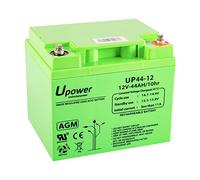 U-Power Batería AGM 12V 44Ah - Sellada Recargable Plomo-Ácido VRLA - para Alarmas, SAI/UPS, Energía Solar, Seguridad y Más - Terminal Tornillo Métrica M6