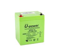 U-Power Batería AGM 12V 5Ah Sellada Recargable - Plomo-Ácido VRLA para Alarmas, SAI/UPS, Seguridad, Juguetes Eléctricos y Más - Terminal Faston F1 (4.8 mm)