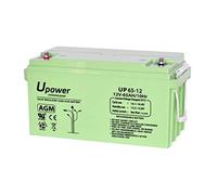 U-Power Batería AGM 12V 65Ah - Sellada Recargable Plomo-Ácido VRLA - Para Alarmas, SAI/UPS, Energía Solar, Seguridad y Más - Terminal Tornillo Métrica M6