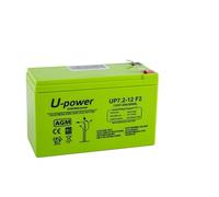 U-Power Batería AGM 12V 7.2Ah - Sellada Recargable Plomo-Ácido VRLA - para Alarmas, SAI/UPS, Seguridad, Juguetes Eléctricos y Más - Terminal Faston F2 (6.3 mm)