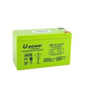 Master U-Power Batería Plomo AGM 7.2Ah 12V FASTON F1 4.8mm, UP, MU-UP7.2-12F1, para Scooter