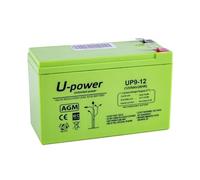 U-Power - Batería piombo AGM Sigillata 9Ah 12V - Faston F2 6.3mm