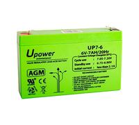 U-Power Batería AGM 6V 2.8Ah - Sellada Recargable Plomo-Ácido VRLA - para Alarmas, SAI/UPS, Seguridad, Juguetes Eléctricos y Más - Terminal Faston F1 (4.8 mm)