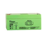 U-Power Batería AGM 6V 3.3Ah - Sellada Recargable Plomo-Ácido VRLA - para Alarmas, SAI/UPS, Seguridad, Juguetes Eléctricos y Más - Terminal Faston F1 (4.8 mm)