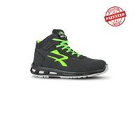 U-Power Zapato de seguridad Hard RL10356/42 S3 SRC antiabrasión hidrófugo Ci ESD 42 Negro/Verde