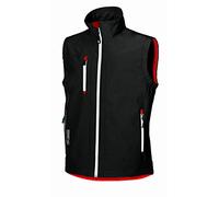 U-Power CLIMB,Chaleco softshell,tejido elástico,ligero,a prueba de viento,chaqueta impermeable,cremallera completa,abrigada,para senderismo,correr - Black Carbon XL