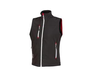 U-Power CLIMB,Chaleco softshell,tejido elástico,ligero,a prueba de viento,chaqueta impermeable,cremallera completa,abrigada,para senderismo,correr - Black Carbon XL