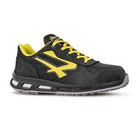 U-Power Don't Worry... BE Happy! Bolt S ESD S3s Ci Fo Sr, Zapato de Seguridad Unisex Adulto, Negro y Amarillo, 45 EU