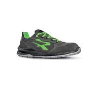 U-POWER DON'T WORRY... BE HAPPY! Scarpe Antinfortunistiche Da Lavoro, Zapatos de Seguridad y contra Incendios Hombre, Gris Plomo Verde Fluo, 43 EU