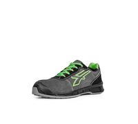 U POWER Don't Worry... BE Happy! Taylor - Zapatos de Seguridad Unisex - Adulto, Gris Plomo Verde Fluo, 42 EU