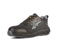 U POWER Don't Worry... BE Happy! Zapatillas de Seguridad de Trabajo, Hombre, Negro/Gris, 44 EU