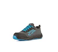 U-Power Don't Worry... BE Happy! Zapatos de Seguridad de Trabajo, para Hombre, Negro y Azul., 45 EU
