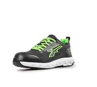 U-POWER DON'T WORRY... BE HAPPY! Zapatos de Seguridad de Trabajo, Unisex, Adulto, Negro Verde Fluo, 42 EU