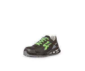 U Power Don't Worry... BE Happy! Zapatos de Seguridad de Trabajo, Zapatos Sandalias, Mod. Jago S ESD S3s Ci FO SR, Puntera antiperforación no Metal Zapatos de Seguridad Unisex - Adulto, Negro Verde