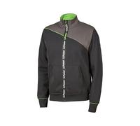 U-Power EY243AG Linea Enjoy Modelo URANUS Sudadera sin Capucha con Cremallera Central, 70% Algodón/30% Poliéster, Asphalt Grey, S Tamaño