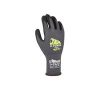 U Power Flex Guantes de trabajo de seguridad Nylon elástico Spandex Recubrimiento de soporte Nano espuma de nitrilo Pantalla táctil Protección térmica contra riesgos mecánicos Negro 9/L 12 piezas