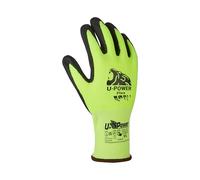 U Power Flex Guantes de trabajo de seguridad Soporte Nylon elástico Recubrimiento de spandex Nano Espuma de nitrilo Pantalla táctil Protección térmica contra riesgos mecánicos Verde 8/M 12 piezas