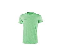 U-Power Fluo, camiseta clásica ajustada, ropa de trabajo para hombres, tela de algodón, cuello redondo, manga corta, cómoda, casual, ropa de verano- VERDE FLUO
