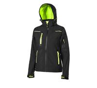 U-Power FU259BC Modelo Space Lady Chaqueta de Softshell con Membrana U-Tex, 96% Poliéster/4% Spandex, Black Carbon, XS Tamaño