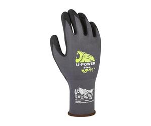 U-POWER | Guanti da lavoro FLEX, Confezione da 12 Pezzi, Realizzati in Nylon Spandex Nitrile, lavorazione a 15 aghi per Aumentare la Destrezza e la Vestibilità
