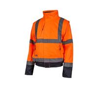 U-Power HL158OF Linea Hi Light Modelo Crafty Cazadora Bomber Alta Visibilidad, 100% Poliéster, Orange Fluo, L Tamaño