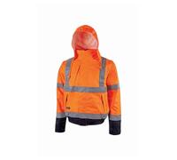U-Power HL158OF Linea Hi Light Modelo Crafty Cazadora Bomber Alta Visibilidad, 100% Poliéster, Orange Fluo, M Tamaño