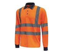U-Power HL167OF-XL HL167OF-XL-Polo Manga Larga Alta Visibilidad Gama HI-Light Modelo Haze Orange Fluo Conf=3 Pz Talla XL