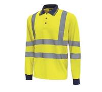 U-Power HL167YF-XL HL167YF-XL-Polo Manga Larga Alta Visibilidad Gama HI-Light Modelo Haze Yellow Fluo Conf=3 Pz Talla XL