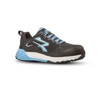 U-Power Loras S1PS Hi HRO FO SR ESD - Zapatillas de Seguridad Bajas Ligeras con Entresuela Super crítical, sin Metal, Unisex, Negro/Azul, Negro, 42 EU