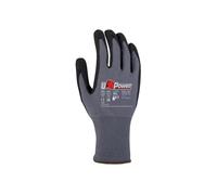 U-Power Merengue - Guantes de trabajo de protección de seguridad, de nailon, spandex, protección de riesgos mecánicos, color gris, 9/L