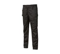 U-Power Pantalón de trabajo BRAVO TOP con porta rodilleras, cintura elástica y múltiples bolsillos