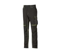 U-POWER | Pantaloni da Lavoro Uomo WORLD, in Tessuto Stretch, Slim-Fit, Idrorepellente e Traspirante, 86% nylon 14% spandex