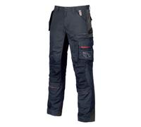 U-Power RACE, pantalón de trabajo para hombre, pantalón cargo con cintura elástica, con bolsillos para rodilleras, multibolsillos, tela cómoda, ropa exterior resistente y duradera - Deep Blue 58