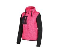 U-Power Rainbow, Full Zip Sweatshirt, with Large Pockets, Soft Fleece, Cotton Stretch Fabric, High Collar, Adjustable Hood, Comfortable Winterwear - BLACK FUCSIA L