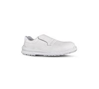 U-Power Red Industry® Madrid, Calzado de seguridad unisex, bajo, cómodo y ligero, inserto Infinergy, blanco sin cordones, parte superior seca, repelente al agua - White 44