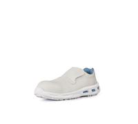 U-Power Red Lion® Blanco, Blanco, sin metal, blanco sin cordones, zapatos de seguridad bajos, inserto Infinergy, cómodo y liviano, repelente al agua, antideslizante- White 36