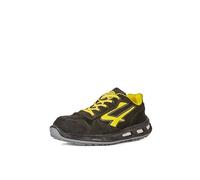 U-Power Red Lion Bolt, zapatos de seguridad unisex, ligeros, flexibles, de cuero antipinchazos, con inserto Infinergy, con puntera de aluminio - Black & Yellow 45