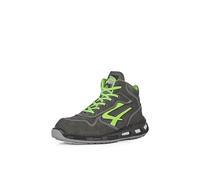 U-Power Red Lion Hummer, Safety Shoes,Zapatos de Seguridad, Altos, Ligeros y Flexibles, Antiperforación, Antipinchazos, con Inserto Infinergy, con Puntera de Aluminio - Grey & Green 37