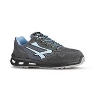 U-Power Red Lion Lolly, zapatos de seguridad unisex, ligeros, flexibles, de cuero antipinchazos, con inserto Infinergy, con puntera de aluminio - Grey & Blue 36