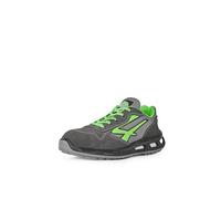 U-Power Red Lion Point, zapatos de seguridad unisex, ligeros, flexibles, de cuero antipinchazos, con inserto Infinergy, con puntera de aluminio - Grey & Green 37