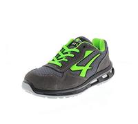 U-Power Red Lion Point, zapatos de seguridad unisex, ligeros, flexibles, de cuero antipinchazos, con inserto Infinergy, con puntera de aluminio - Grey & Green-42