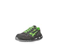 U-Power Red Lion Point, zapatos de seguridad unisex, ligeros, flexibles, de cuero antipinchazos, con inserto Infinergy, con puntera de aluminio - Grey & Green 40