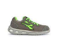 U-Power Red Lion® Summer, Safety Shoes, cómodos, ligeros, antipinchazos, unisex, suela Bast, inserto Infinergy, con puntera de aluminio- Green 38