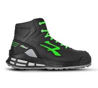 U-Power Red Premium Kent S3 SRC Ci ESD - Zapatillas de trabajo de seguridad con sistema antiperforación, puntera de aluminio, plantilla transpirable, antibacteriano, anatómico, piel, Negro , 44 EU