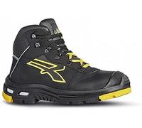 U-Power RL10524 Linea BAU & BUILDING Modelo COSMO Zapatos Altos de Seguridad, S3 HRO HI SRC CI, Negro/Amarillo, 43 Tamaño