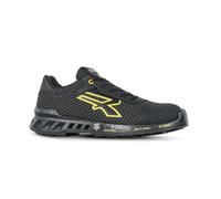 U-Power RV20014 Linea RED LEVE Modelo MATT Zapatos de Trabajo y de Seguridad Ligeros, S3 SRC CI ESD, Negro/Amarillo, 37 Tamaño